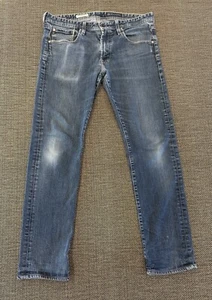 Adriano Goldschmied AG 34X34 The Matchbox Slim Straight Faded Blue Jeans - Picture 1 of 12