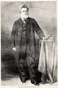 RETRATO DE GUERRA FRANCO PRUSIANO JULES FAVRE ACADEMIA FRANCESA 1868 - Imagen 1 de 1