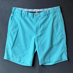 Peter Millar Crown Crafted Men's Size 35 Blue Golf Shorts Inseam 9" - Picture 1 of 10