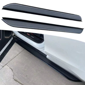 Tabla de correr totalmente negra apta para Toyota RAV4 2013-2018 barras Nerf escalón lateral 2 piezas - Imagen 1 de 8