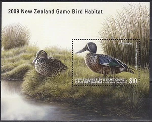 NEW ZEALAND 2009 Game Bird Habitat $10 NZ Shoveler M/S MNH - Picture 1 of 1