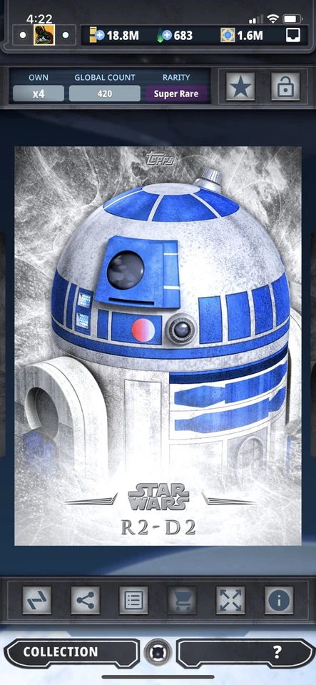 Topps Star Wars Digital Card Trader Inception Rebels R2-D2 Insert - Image 1 of 1