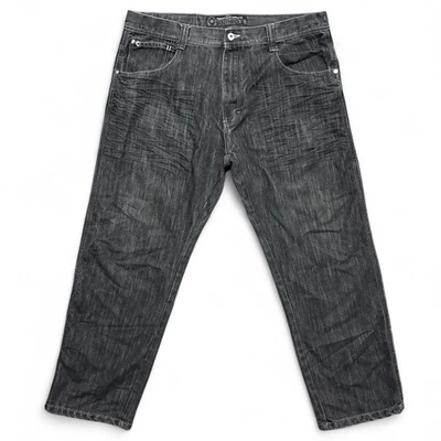 Vintage Southpole Baggy Jeans Mens 38x30 Black Gray Green Tab Y2K Pants Wide Leg - Image 1 of 4