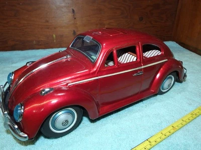BANDAI VW VOLKSWAGEN BEETLE SEDAN CAR TIN BATTERY TOY JAPAN - Image 1 of 4