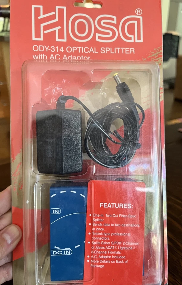 Hosa ODY-314 оптический переключатель данных 1 в 2 выход - новый из старых запасов - Изображение 1 из 2