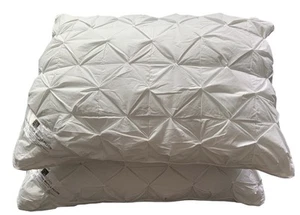 Superior High Quality 2" Deep  Cotton Box Waffle Pillows luxury 1 Pair luxury - Picture 1 of 7