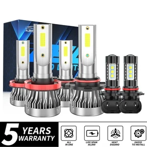 For Dodge RAM 1500 2500 3500 4500 2013 2014 2015 LED Headlights+Fog Lights Bulbs - Picture 1 of 22