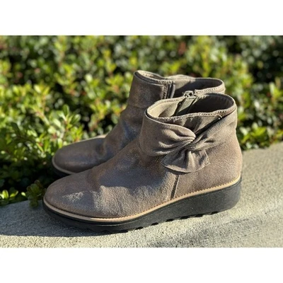 Clarks Peltre Cuero Metálico Sharon Salón Arco Cómodo Botines 8/39 Foto 1 de 4