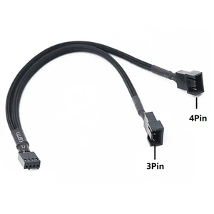 4 Pin PWM Fan Splitter 1 to 2 Way Adapter Extension Cable Cord PC 27cm - Photo 1/10