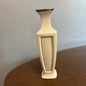 Lenox Eternal Bud Vase 9" weiß mit Silberrand - Bild 1 von 6
