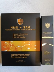 NMN Anti-Aging Cream 50ml And Mask Pack (6) Set - Picture 1 of 15