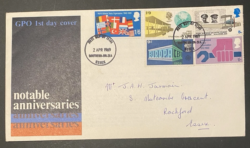 A101 Great Britain FDC Anniversaries SG: 791 - 795 2/4/69 Insert included - Image 1 of 1