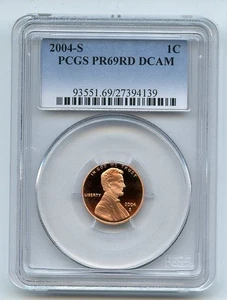 2004 S 1C Lincoln Cent PCGS PR69DCAM - Picture 1 of 1