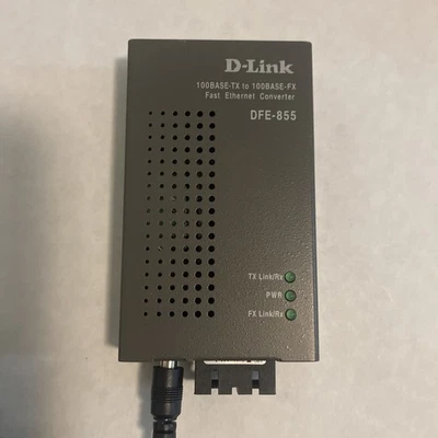 D-Link DFE-855 1 RJ-45 1 SC Fast Ethernet Converter Ver C2 100 Base-TX To FX - Image 1 of 4