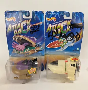 1993 Mattel Hot Wheels Attack Rack Alien Invaders Galactibite & Cozmo Clam - Bild 1 von 4