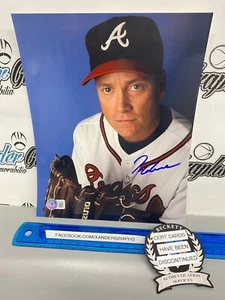 TOM GLAVINE SIGNED AUTOGRAPHED 8X10 MLB BASEBALL PHOTOGRAPH-BECKETT BAS COA - Picture 1 of 4