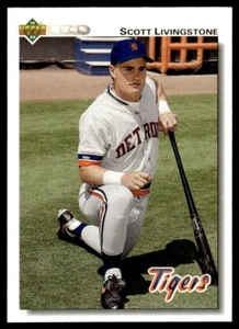 1992 Upper Deck #538 Scott Livingstone Rookie Detroit Tigers - Picture 1 of 2