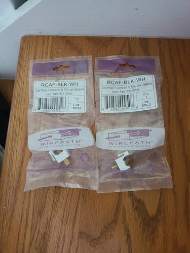 Wirepath RCAF-BLK-WH - G.P F-Connector - RCA Jack Keystone Inserts ...