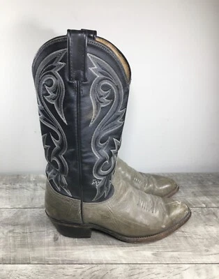  Botas vaqueras Western Roper de cuero negras y verdes Dan Post de colección 8,5 Foto 1 de 4
