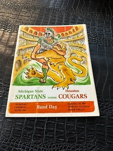 23 1967 Programa de fútbol universitario Michigan State vs Houston - Imagen 1 de 1