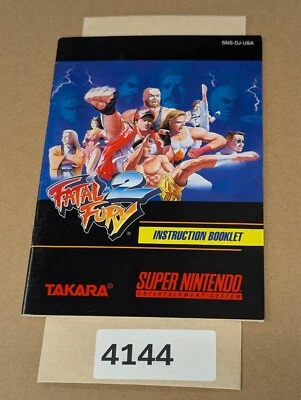 Fatal Fury 2 - SNES- Manual Only **NO GAME! - Image 1 of 2