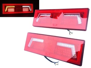 2x fanale posteriore LED 5 funzioni effetto neon 12V 24V trattore escavatore ribaltabile camion    - Foto 1 di 16