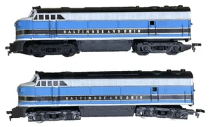**BARGAIN**  FM BALTIMORE & OHIO B&O DIESEL C-LINE LOCO AA SET-$10 SHIP - Picture 1 of 10
