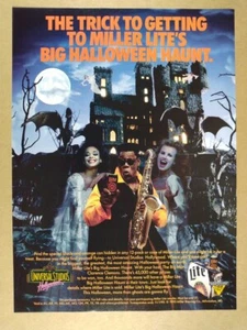 1990 Miller Lite Big Halloween Haunt Clarence Clemons Foto Vintage Druck Anzeige - Bild 1 von 1