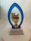 🏆CHILI COOK-OFF TROPHY PERSONALIZED 8" TALL TROPHY WHITE BASE BLUE ARCH