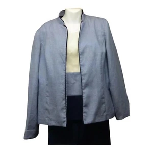 Perceptions New York  Size 10 Jacket Pants Top Blue, White Women's 3 Piec Outfit - Picture 1 of 8