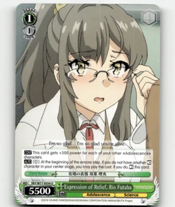 Expresión de alivio Weiss Schwarz, Rio Rascal no sueña con una chica soñadora - Imagen 1 de 1