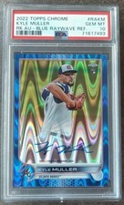 Kyle Muller PSA 10 RC Auto Blue Raywave Refractor 2022 Topps Chrome Braves RA-KM