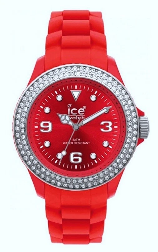 Ice-Watch ICE stone red Small Damenuhr Strass Silikon rot ST.RS.S.S.10 Neu K11 - Bild 1 von 1