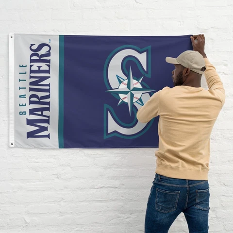 Seattle Mariners 3x5 ft Flag MLB Baseball World Series Vintage Man Cave Banner Cover