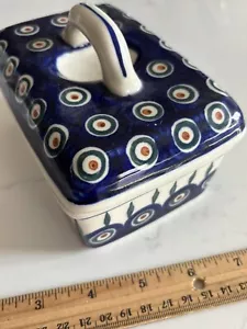 Polnische Keramik Boleslawiec Box mit Deckel. Schönes Stück! 020 - Bild 1 von 5