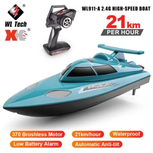 WLtoys XK WL911-A RC Boat Waterproof 21km/h 2.4GHz Fast Remote Control Ship - Bild 1 von 24