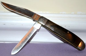 Bear MGC 3 Dot 2 Flat Blade Trapper Rosewood Handle Folding Knife USA--Excellent - Picture 1 of 12