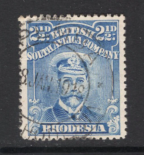 M25671 Rhodesia 1913-19 SG208 KGV: Almirantes 21/2d azul brillante. Placa única FU p15 Foto 1 de 1
