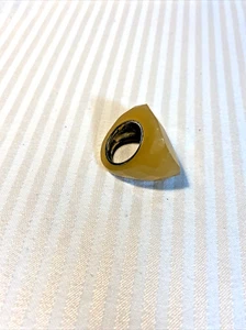 BCBGMAXAZRIA Anillo Boho Cóctel Grueso Topacio Facetado Acrílico Banda Asimétrica - Imagen 1 de 7