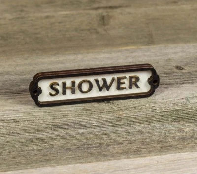 Shower Room Door Sign, Toilette, Plaque, Vintage Style, Railway, Retro, Bathroom - Изображение 1 из 4