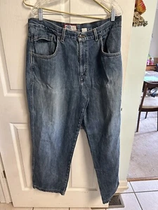 Old Navy Wide Leg 100% Cotton Denim Jeans Y2K Low Rise Size 18w 36x32 Baggy Wide - Picture 1 of 10