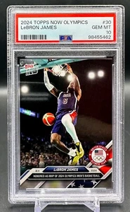 Juegos Olímpicos Topps Now 2024 #30 LeBron James PSA 10 gemas como nuevo - Imagen 1 de 6