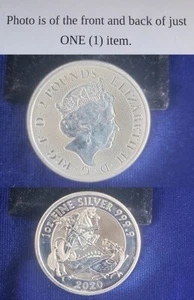 Great Britain 2 POUNDS 2020 Valiant 1 Troy Oz .999 Fine Silver Round Coin 241691 - Picture 1 of 1
