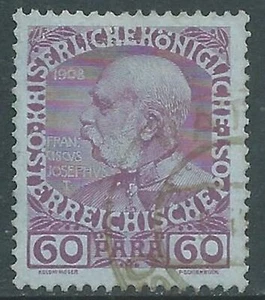 1908-14 AUSTRIA LEVANTE USATO 60 PA - P17-8 - Picture 1 of 1