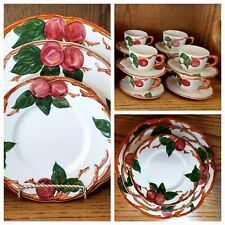VINTAGE FRANCISCAN APPLE DINNERWARE SET  40 Pieces Plates Cups Saucers Bowls 