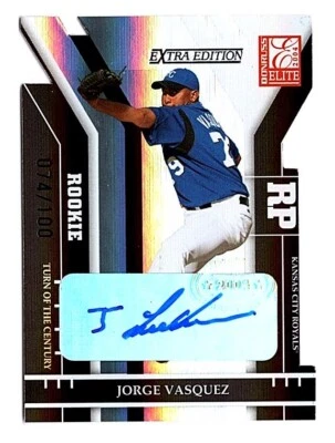 Jorge Vasquez 2004 Donruss Elite Extra Edition Turn Autograph #256 (74/100) - Image 1 of 2