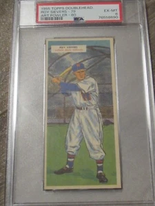 1955 Topps Doubleheaders 79 Roy Sievers 80 Art Fowler 6 EX-MT NQ - Foto 1 di 2