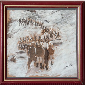 Mednyanszky Laszlo PRISONERS Hungarian Oil Painting Impressionist 20th Century