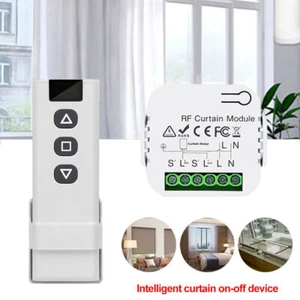 WiFi Funk Rolladensteuerung Nachrüstset Vorhang Schalter RF Fernbedienung ~ - Bild 1 von 34