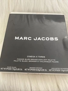 Marc Jacobs O!Mega X Three Omega Powder Blush-Bronze-Highlight Palette - Picture 1 of 8